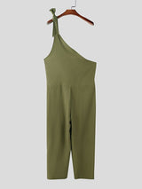 Men's Twisted Knot One Shoulder Strap Jumpsuit SKUL50516