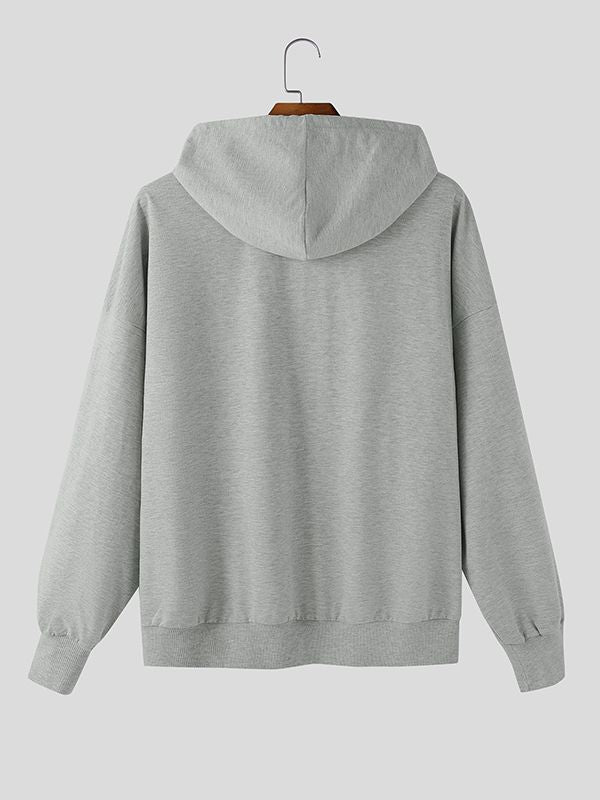 Men's Abs Print Metal Chain Patchwork Long Sleeve Sweatshirt SKUL42251