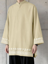 Men's Floral Print Long Sleeve Shirt SKUL48861