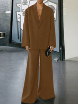 Men's Solid Color Loose Casual Two Pieces Outfit SKUL50004