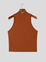 Men's Avant-Garde Ribbed Cropped Tank SKUL62154