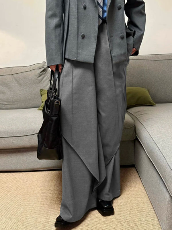 Men's Solid Color Layered Casual Pant SKUL29788