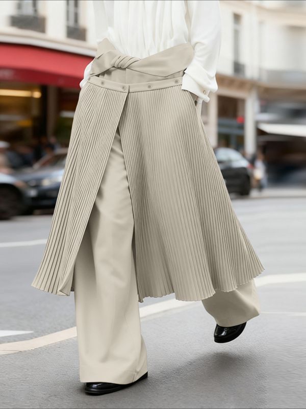 Men's Knot Ruched Wide Leg Pant SKUL45398