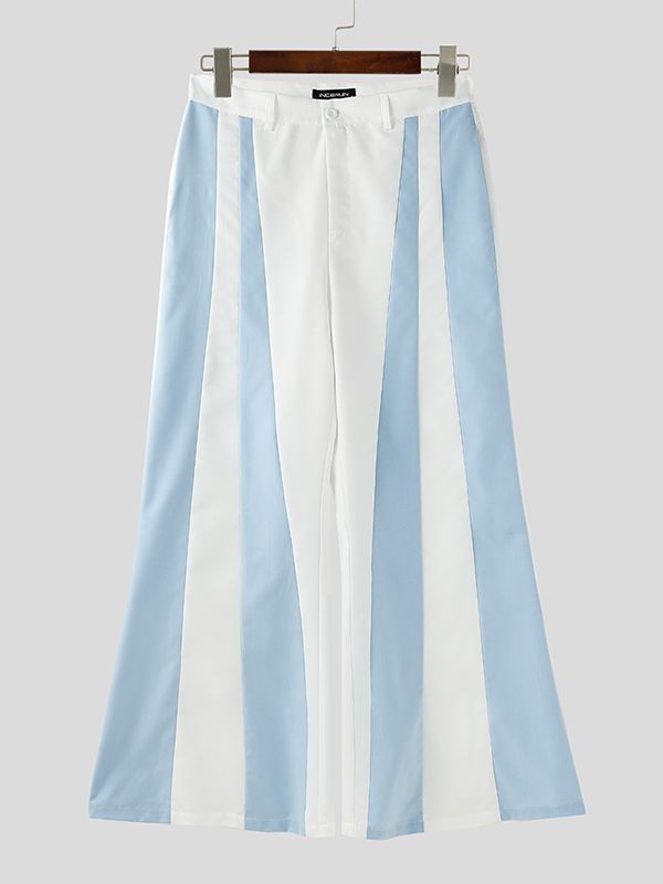 Men's Color Block Wide Leg Casual Pant SKUL36782