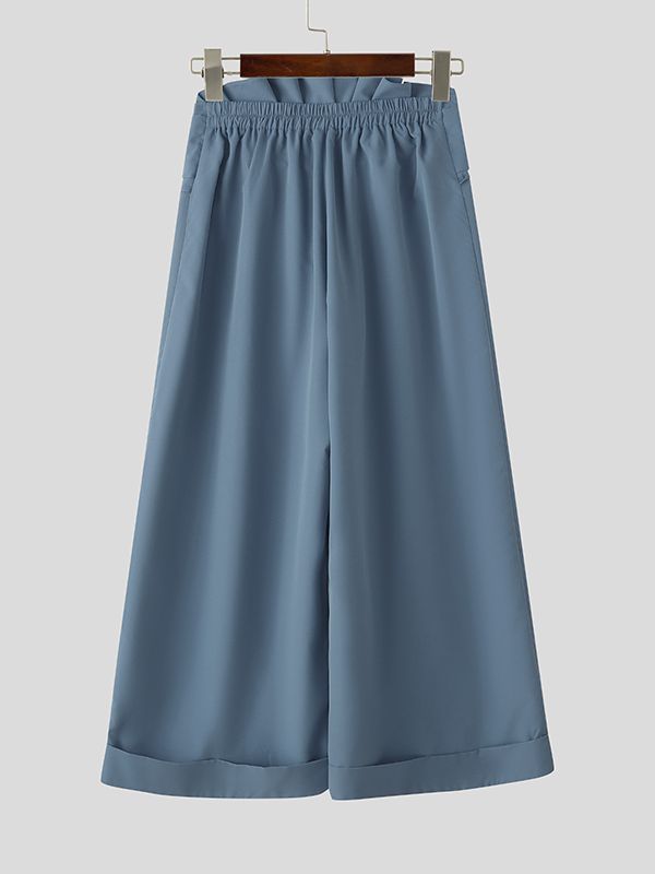 Men's Deconstructed Fan Shaped Waist Wide Leg Pant SKUL43986