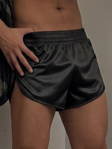 Men's Retro Sporty Beach Jogging Fluid Luster Curved Hem Running Short SKUL84065