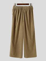 Men's Corduroy Knotted Wide Leg Pant SKUL30472