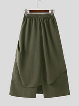 Men's Deconstructed Solid Color Pleated Pant SKUL45422