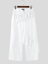 Mens Ruffle Trim Design Casual Pant SKUL10637