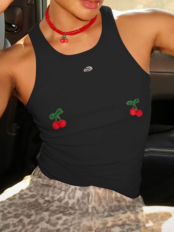 Men's 3D Fruit Pendant Patchwork Tank SKUL42416