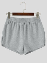 Men's Clean Fit Lounge Vacation Shirred Elastic Waistband Split Short SKUL83195