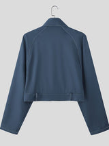 Men's Deconstructed Contrast Stitch Long Sleeve Jacket SKUL32849