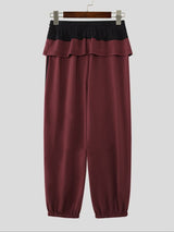 Men's Contrast Color Textured Casual Pant SKUL51870