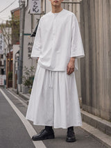 Men's Avant-Garde Urban Casual Hakama Two Pieces Outfit SKUL81856