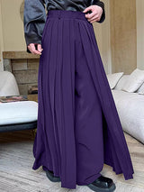 Men's Solid Pleated Layered Casual Pant SKUL16809