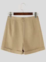 Men's Elegant Vintage Floral Print High Waist  Short SKUL65046