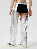 Mens Cutout Design Metallic Straight Pants SKUK06253