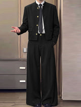Men's Early Autumn Preppy Two Pieces Outfit SKUL81729