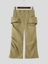 Men's Avant-Garde High Street Pleated Wide Leg Pant SKUL80545