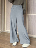 Mens Solid Double Front Pockets Design Pants SKUK49374
