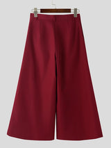 Men's Solid Color Loose Flared Pant SKUL51260