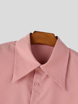 Men's Avant-Garde Pointed Collar Open Side Strap Detail Sleeveless Shirt SKUL68073
