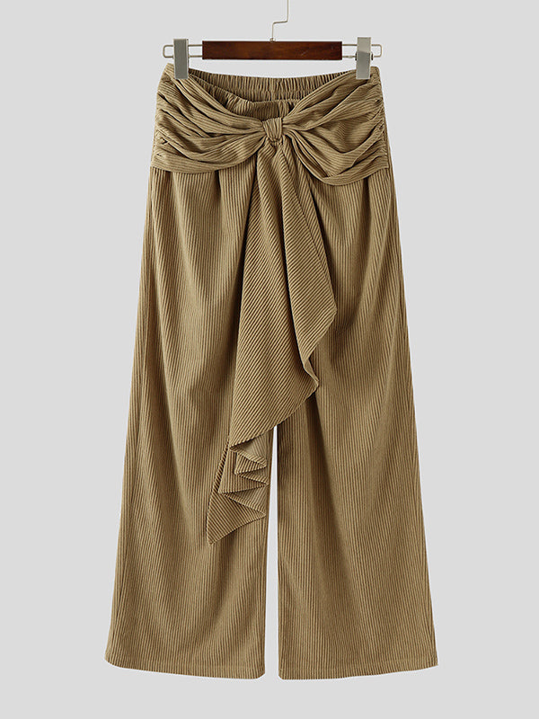 Men's Corduroy Knotted Wide Leg Pant SKUL30472