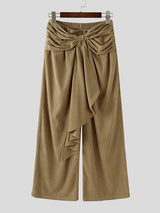 Men's Corduroy Knotted Wide Leg Pant SKUL30472