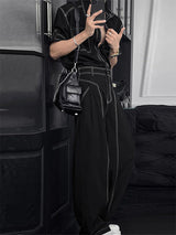 Men's Piped Colorblock Casual Two Pieces Outfit SKUL26992