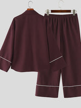 Men's Tie Patchwork Casual Two Pieces Outfit SKUL34019