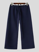 Men's Avant-Garde Cut Out G-String Waistband Wide Leg Pant SKUL66127