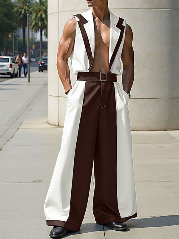 Men's Colorblock Casual Two Pieces Outfit SKUL24962