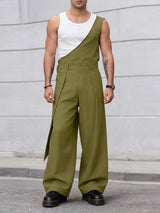 Men's Solid Color One Shoulder Jumpsuit SKUL57662