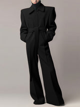 Men's Solid Padded Shoulder Casual Jumpsuit SKUL29633