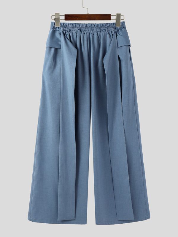 Men's Deconstructed Wide Leg High Waist Pant SKUL39791