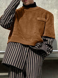 Mens Fleece Solid Short Sleeve Crop Top SKUK42900