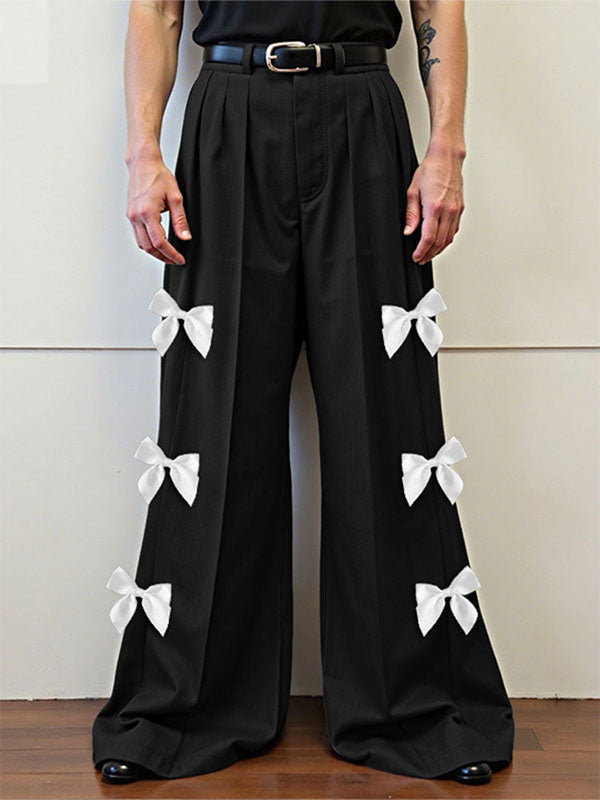 Mens Bow Detail Patchwork Casual Pant SKUL17921