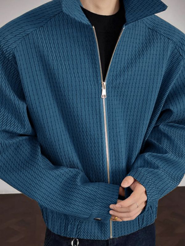 Men's Stripe Casual Long Sleeve Jacket SKUL42650