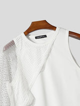 Men's Deconstructed Mesh Patchwork Tank SKUL57182