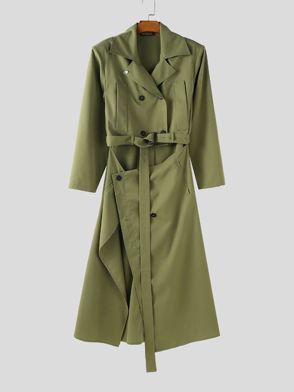 Men's Deconstructed Button High Neck Long Sleeve Blazer SKUL35236