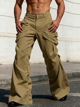 Men's Avant-Garde High Street Pleated Wide Leg Pant SKUL80545