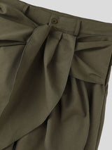 Men's Avant-Garde Runway Waist Tie-Up Ribbon Exaggerated Floor Length Wide Leg Pant SKUL83480