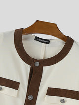 Men's Contrast Edge Casual Long Sleeve Jacket SKUL26067