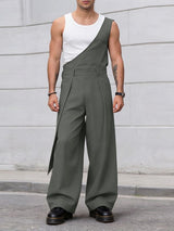 Men's Solid Color One Shoulder Jumpsuit SKUL57662