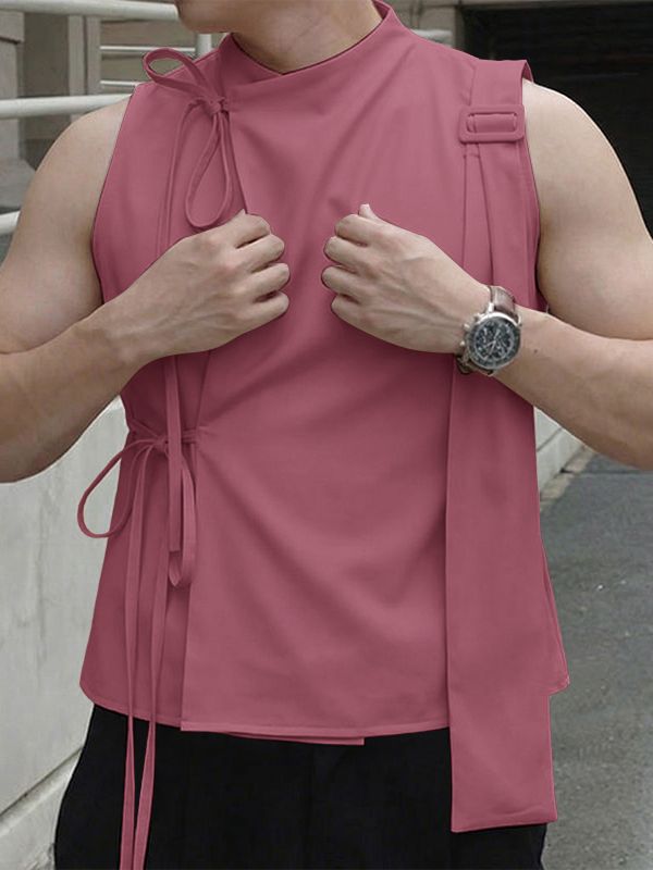 Men's Avant-Garde Crossover Side-Tie Tank SKUL59500