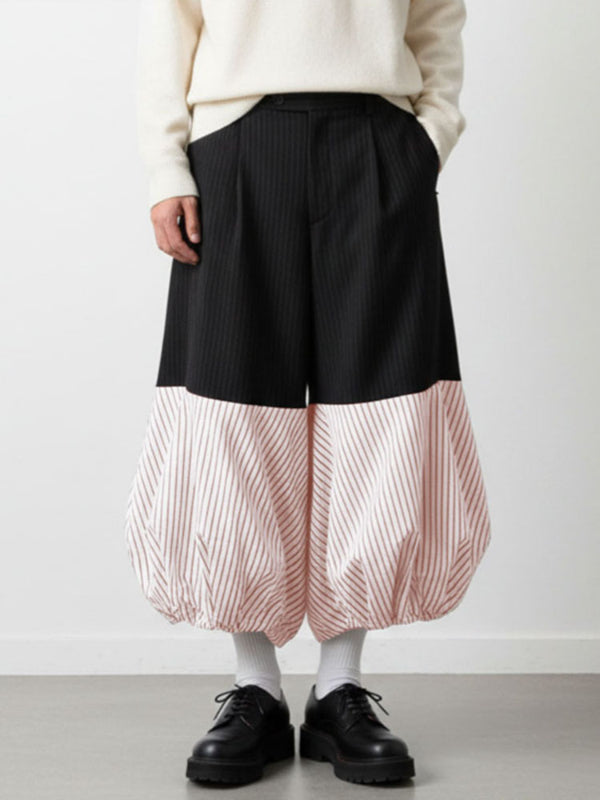 Men's Striped Color Block Lantern Pant SKUL37663