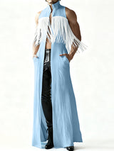 Men's Tassel Patchwork Textured Cardigan SKUL47661