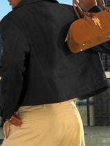 Men's Solid Color Minimalist Casual Long Sleeve Jacket SKUL43969