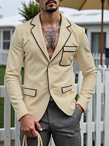 Men's Bold Edge Contrast Long Sleeve Blazer SKUL29610