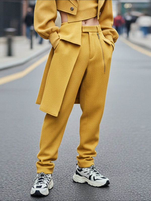 Men's Deconstructed Textured Casual Pant SKUL49906